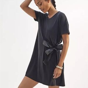 NWT Anthropologie Dolan Side Tie Wrap Mini Dress Satin Bow XS M $160